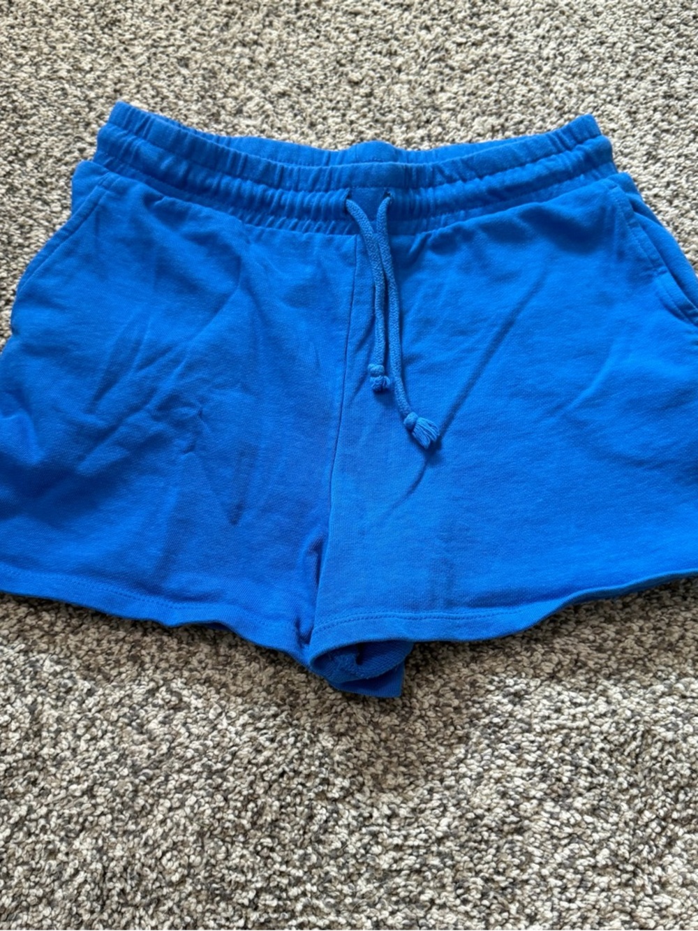 Women’s Zara Size Medium Blue Women's Lounge Shorts - Casual Drawstring
